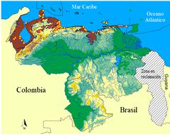 Área de distribución de Crocodylus acutus en Venezuela