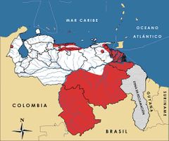 Mapa de distribución de Harpia harpyja