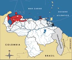 Mapa de distribución de Leptonycteris curasoae