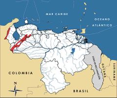 Mapa de distribución de Mazama bricenii