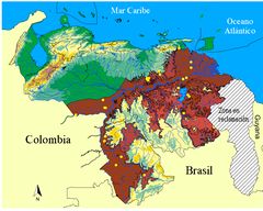 Mapa de distribución de Paleosuchus palpebrosus