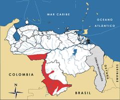 Mapa de distribución de Peltocephalus dumerilianus