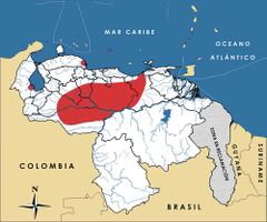 Mapa de distribución de Sarkidiornis melanotos