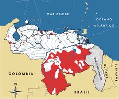Mapa de distribución de Speothos venaticus