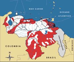 Mapa de distribución de Tapirus terrestris