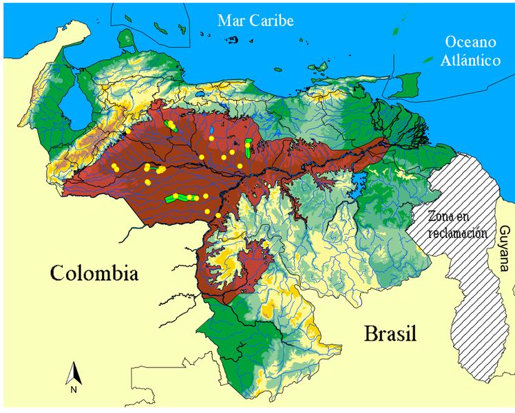 Archivo:Crocodylus intermedius mapa 06.jpeg